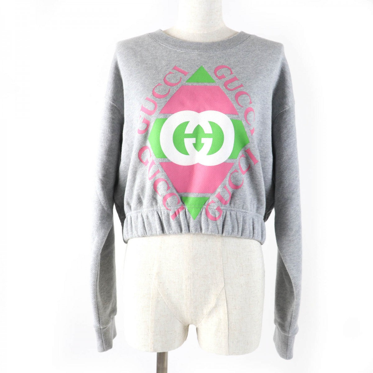 GUCCI sweat 717404 cotton gray S