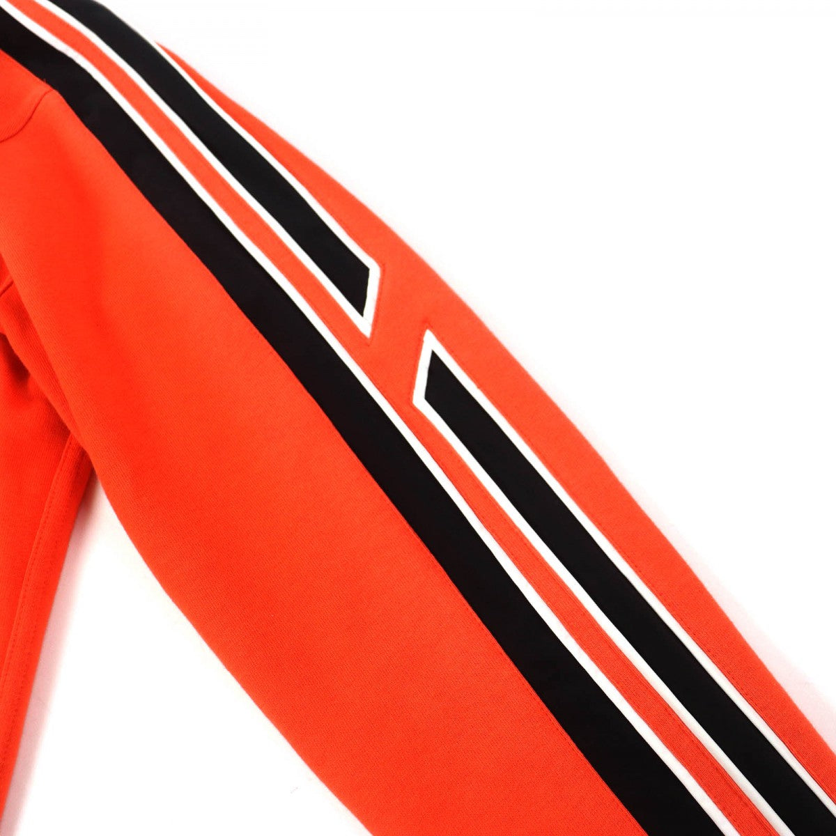 HERMES sweat cotton Orange black white Run H XS