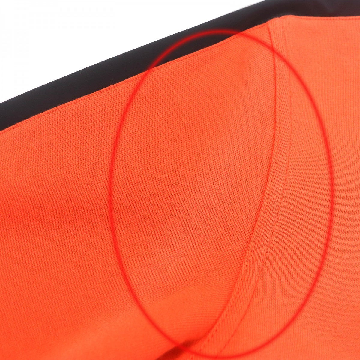 HERMES sweat cotton Orange black white Run H XS