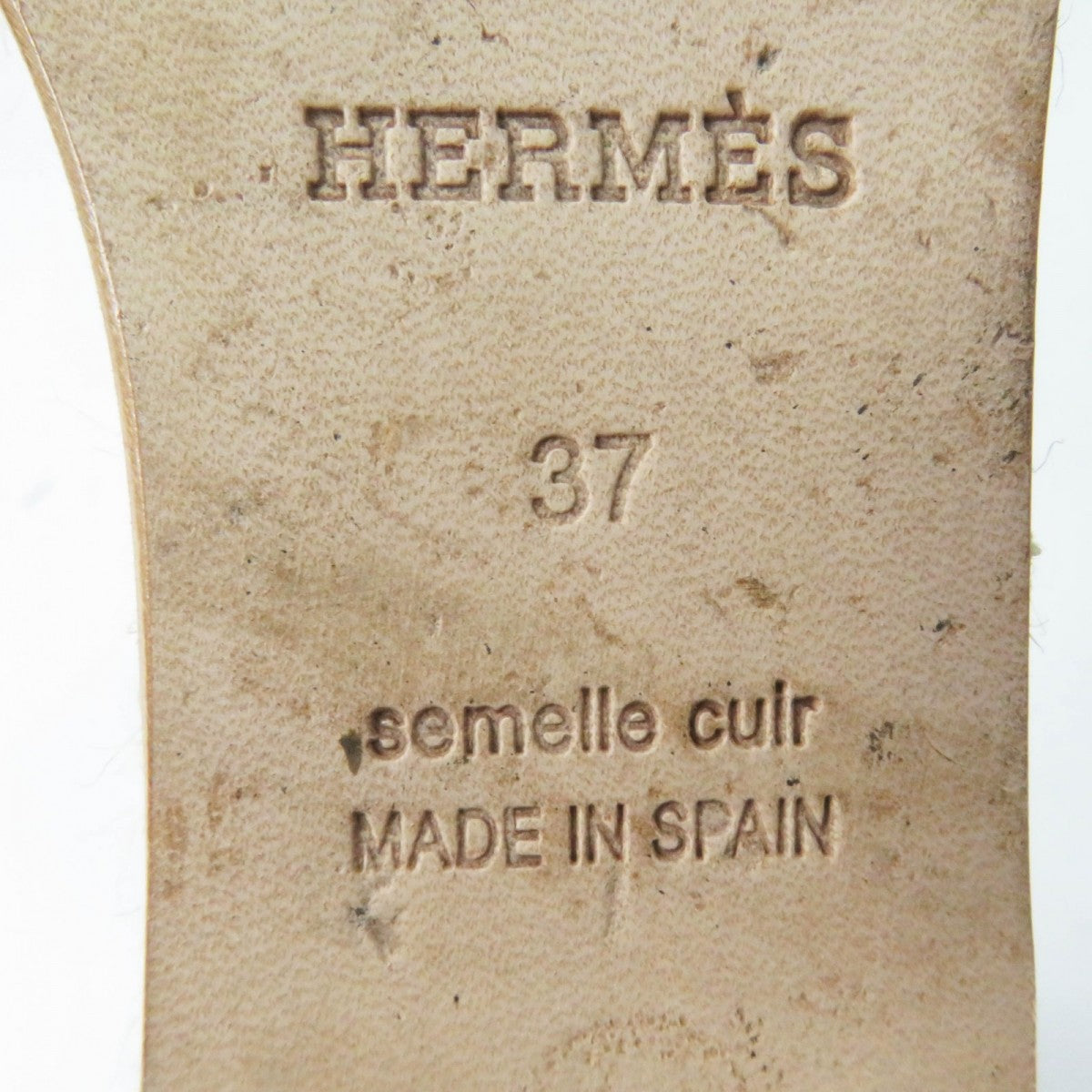 HERMES Sandals denim Light Blue Natural TIVOLI 37