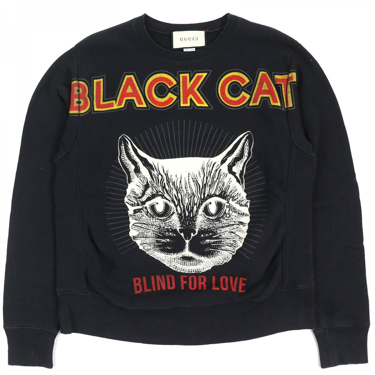 GUCCI sweat 475373 cotton Black White Red Yellow S