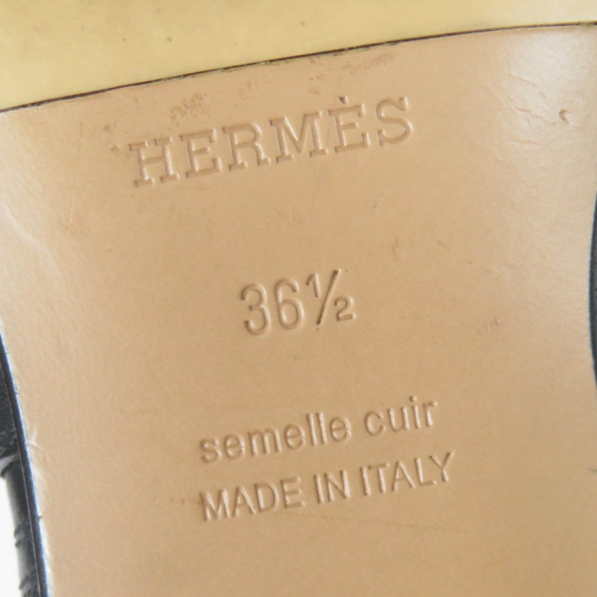HERMES short boots leather black Neo 36.5