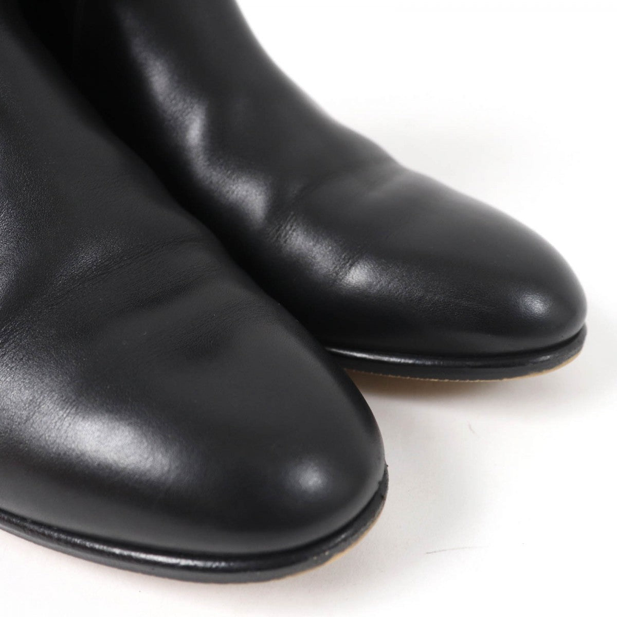 HERMES short boots leather black Neo 36.5