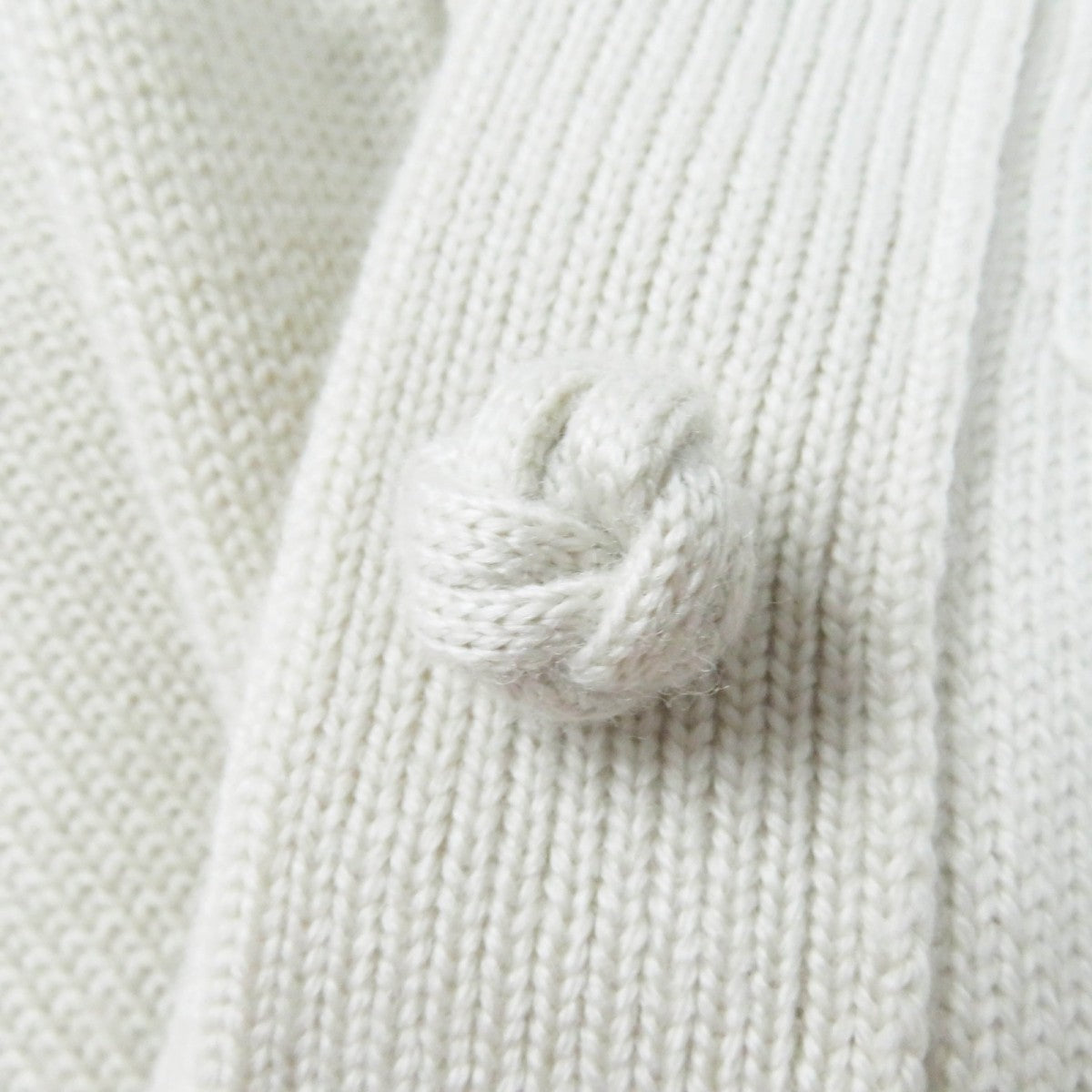 HERMES cardigan 2H2704DN wool cream 40