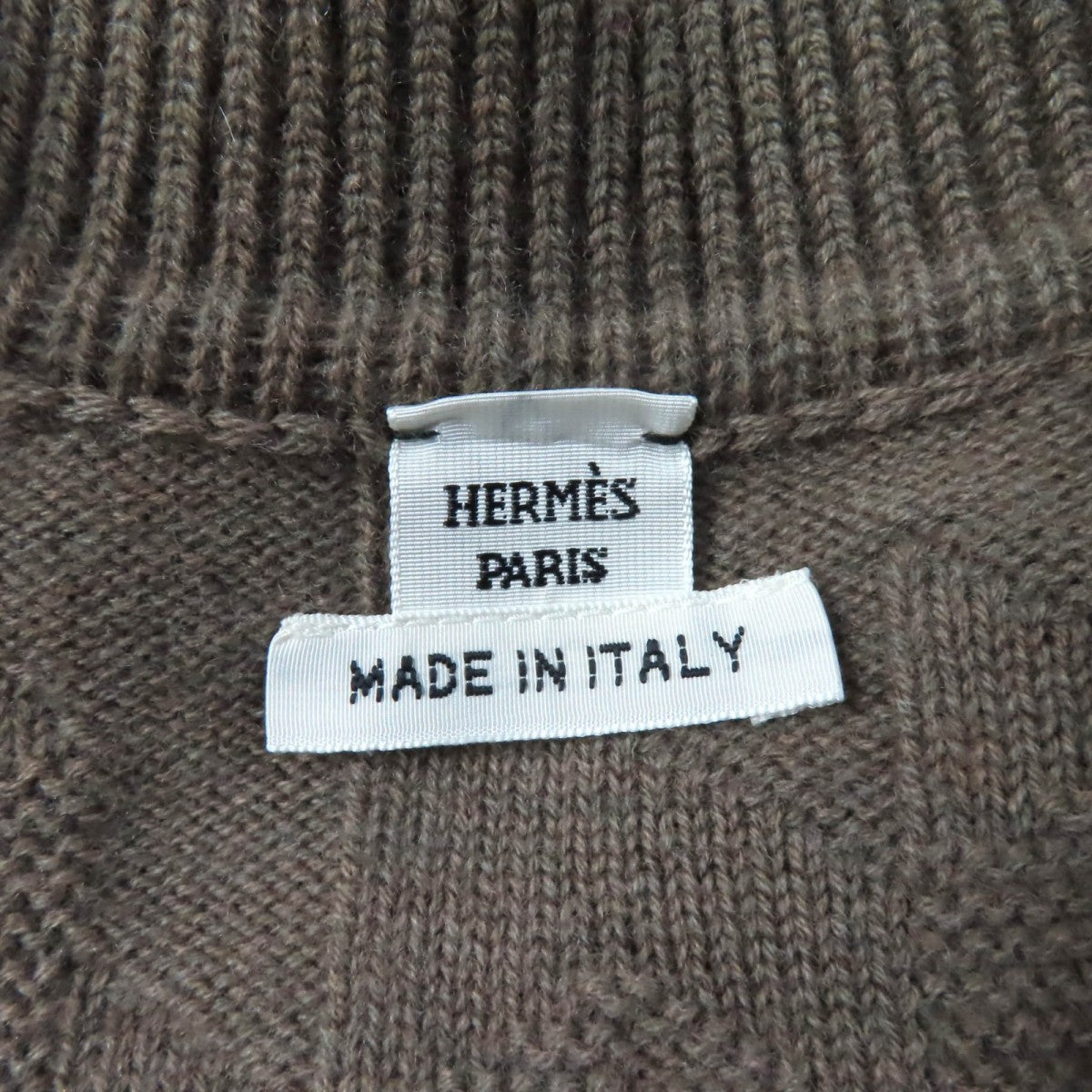HERMES knit 2610D3 wool Brown 38