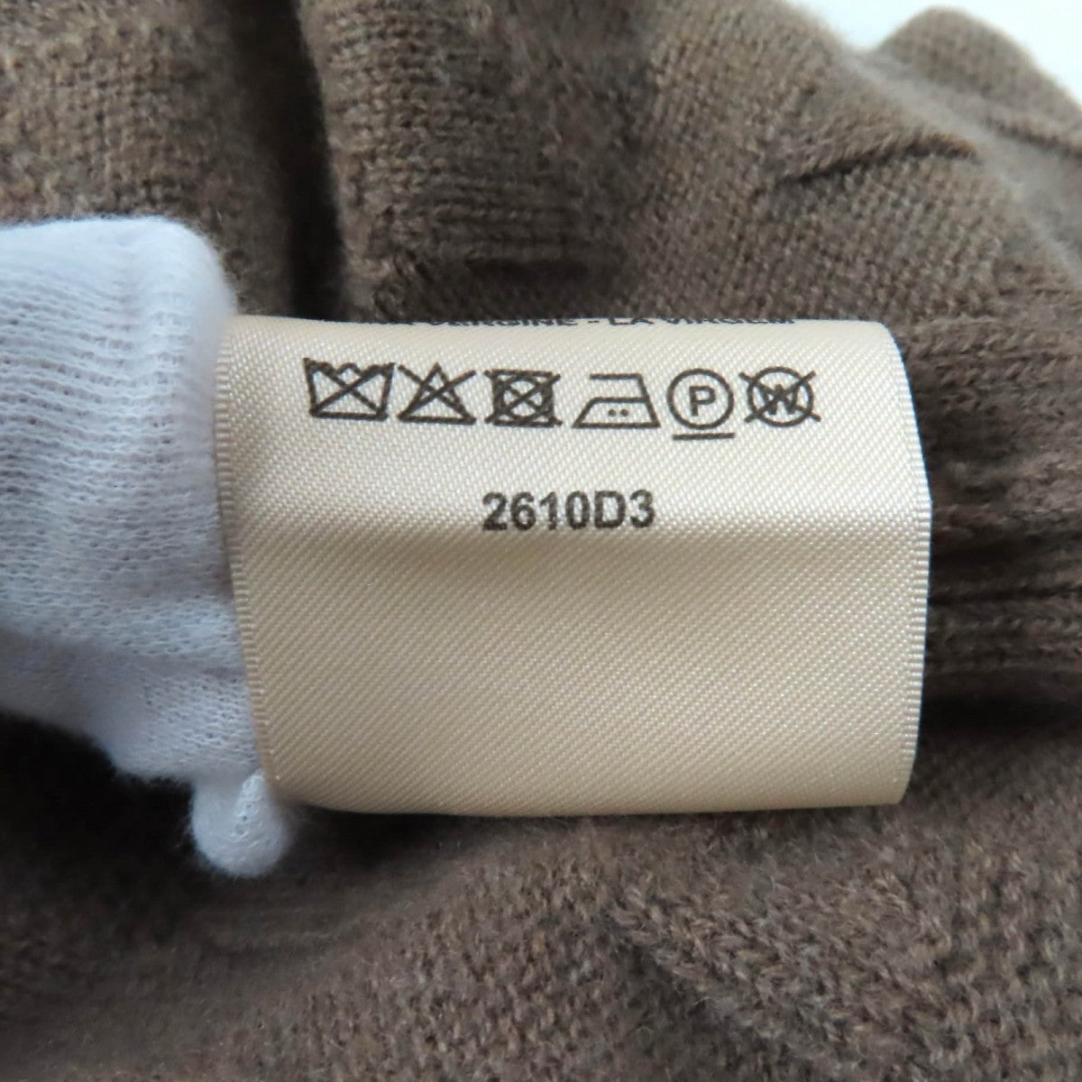 HERMES knit 2610D3 wool Brown 38