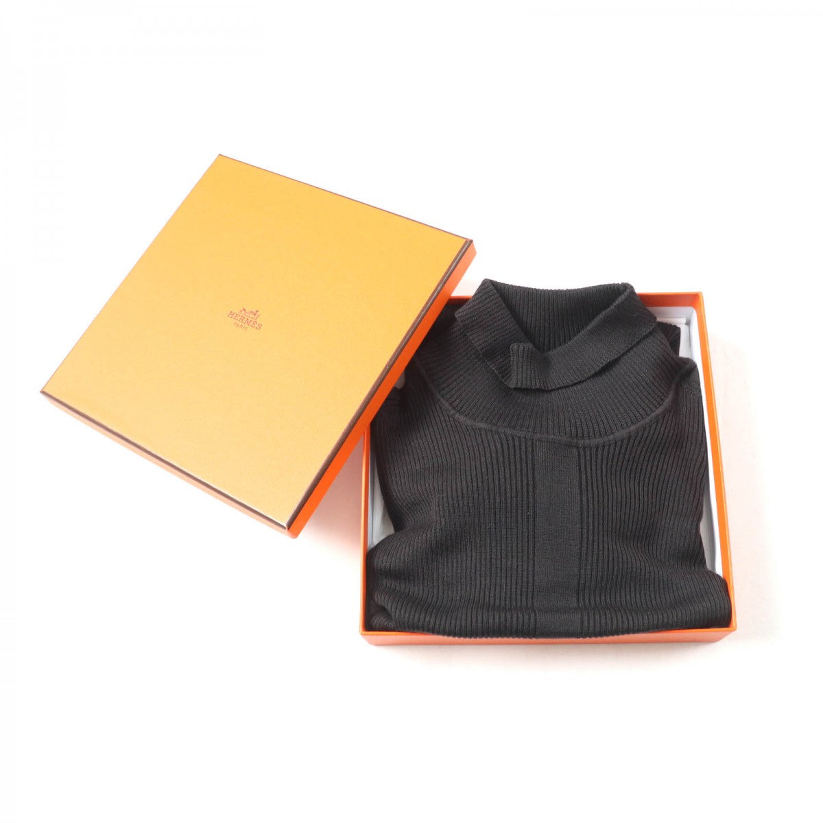 HERMES knit 4H2624D9 silk Dark brown 34