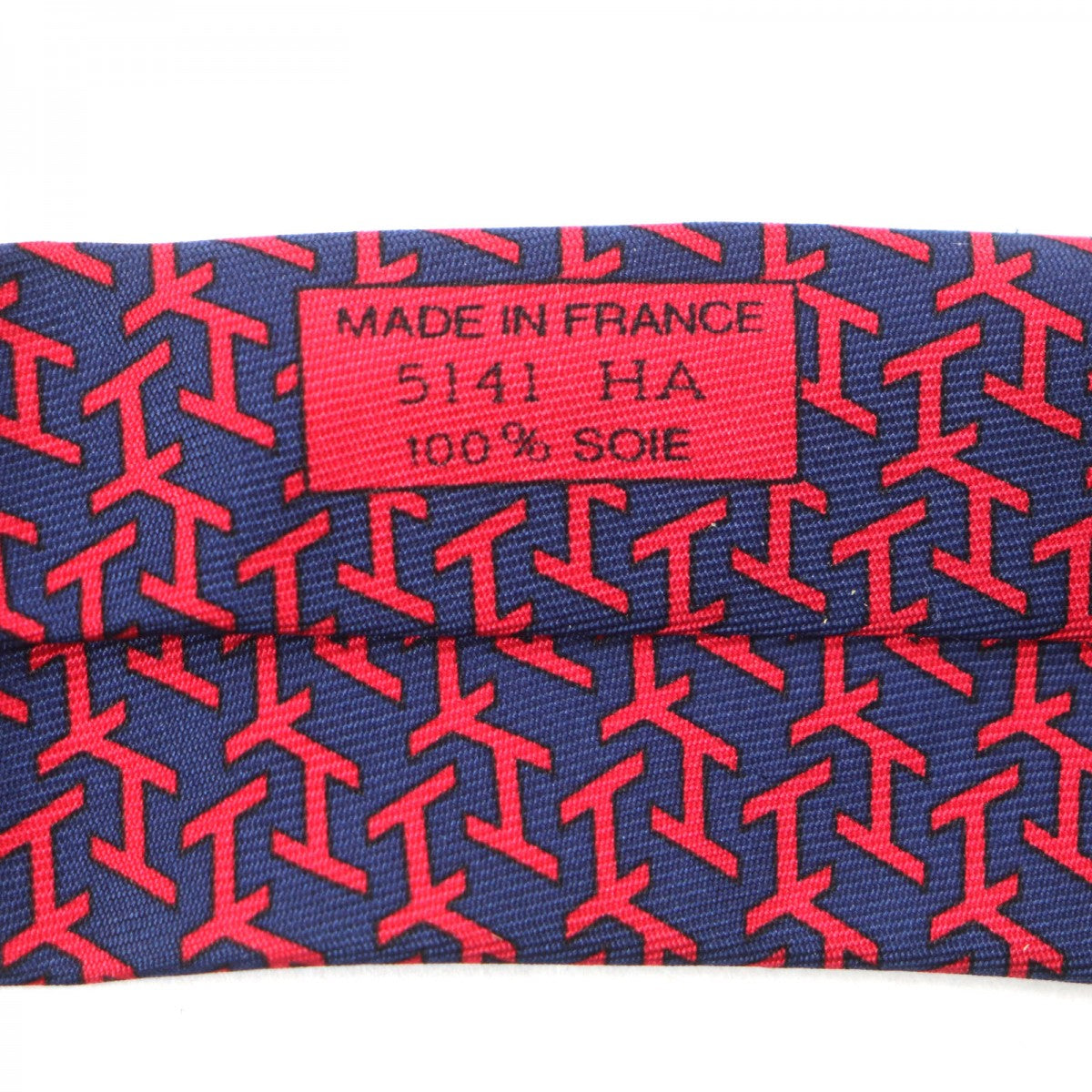 HERMES tie silk Red