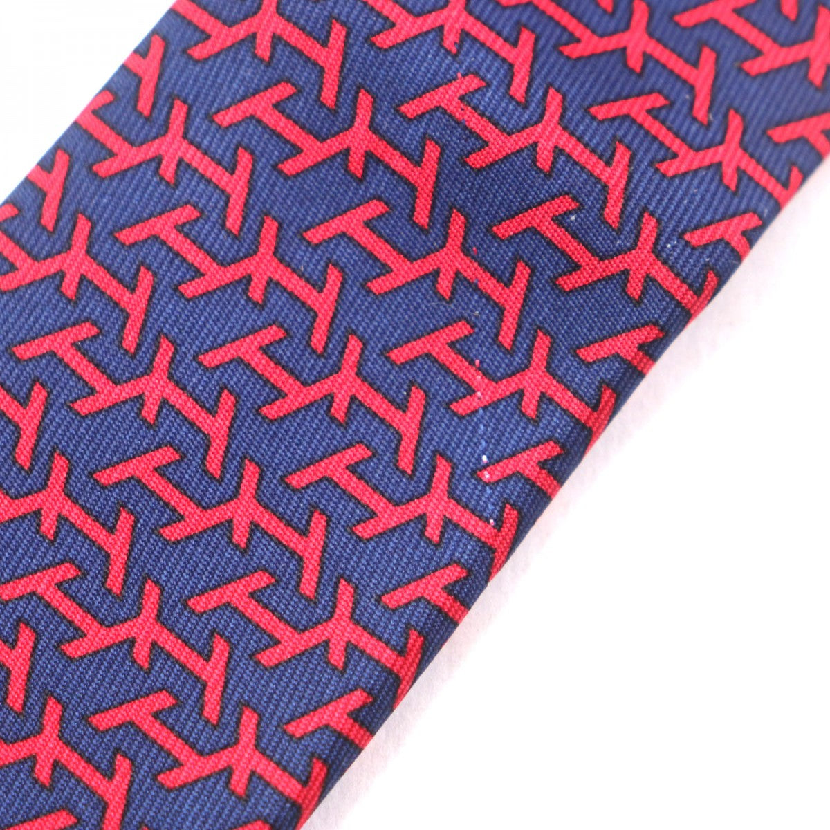 HERMES tie silk Red