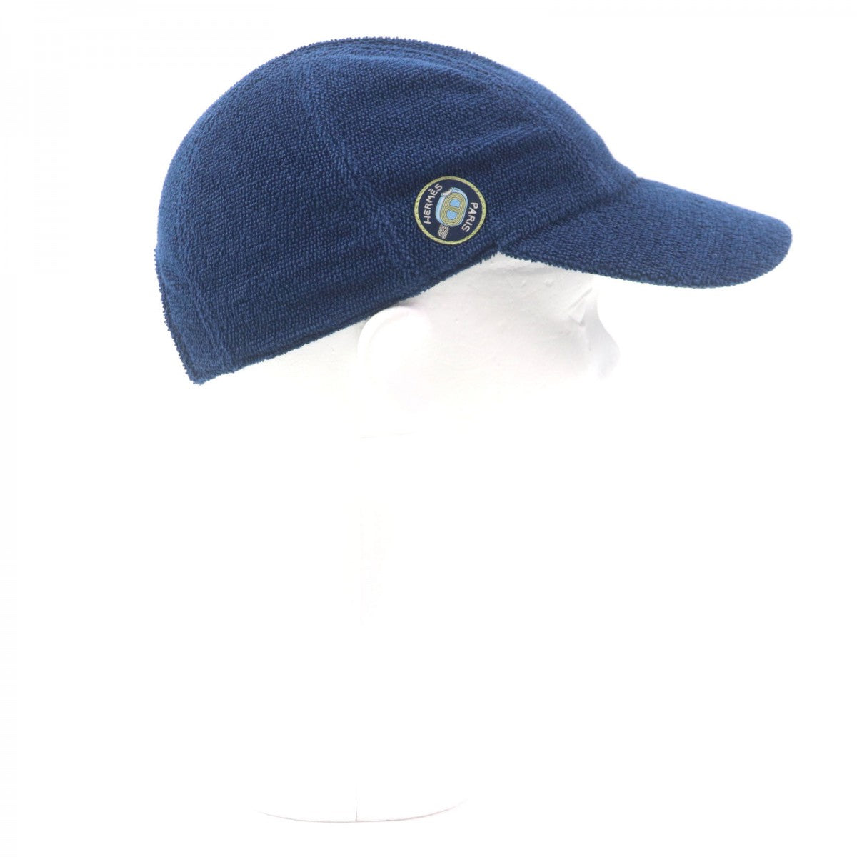 HERMES cap cotton Navy Davis M