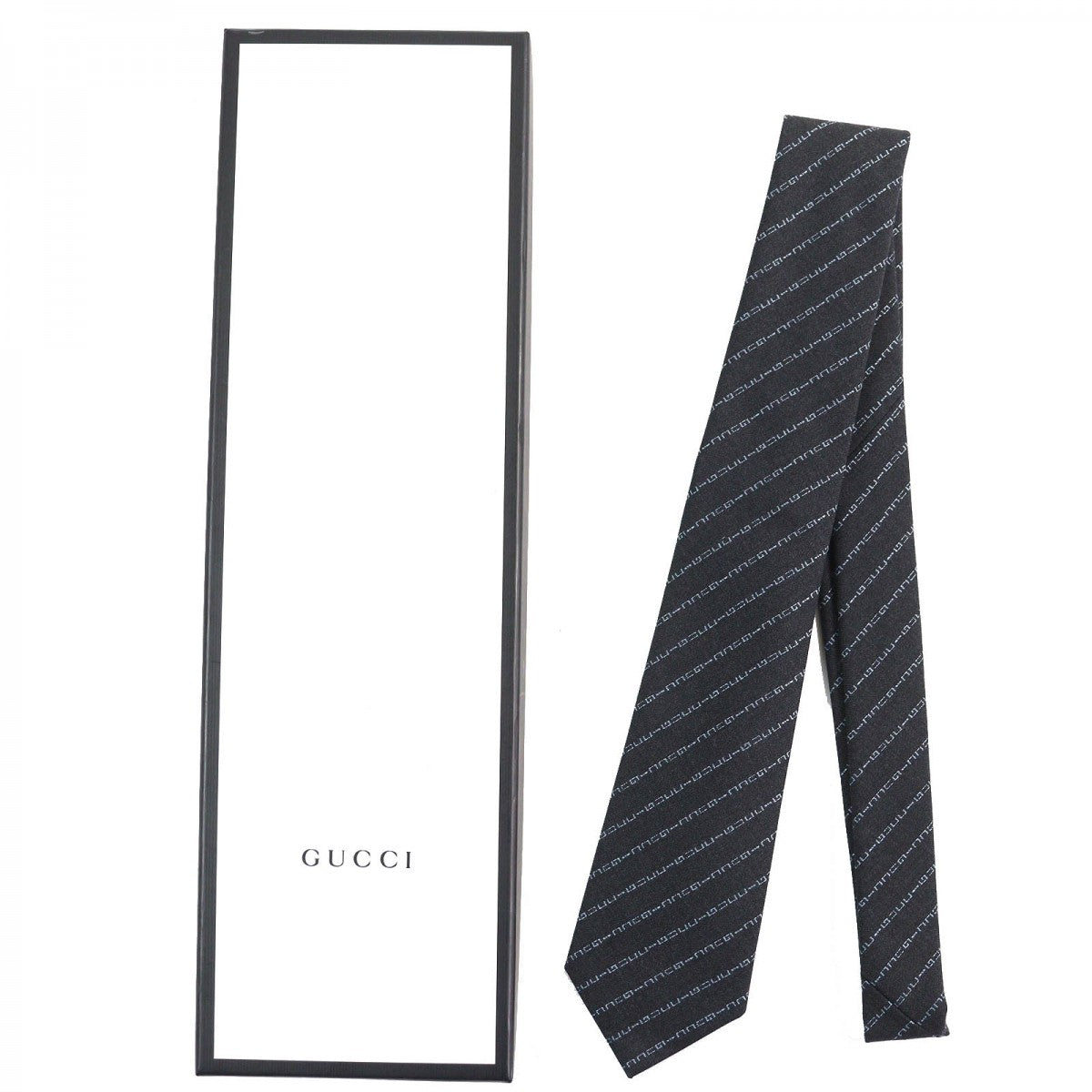 GUCCI tie wool Dark gray