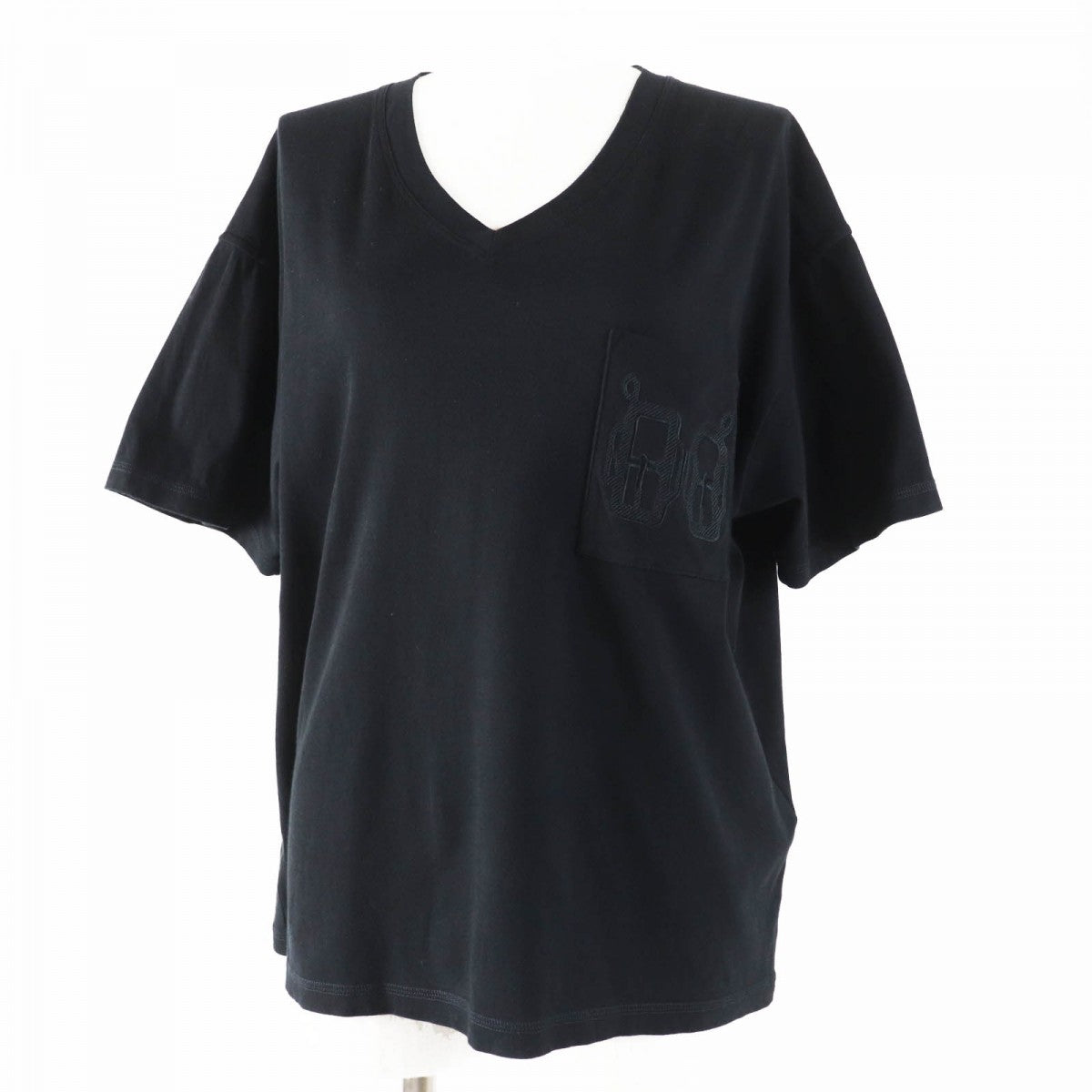 HERMES Short sleeve T-shirt cotton black 44