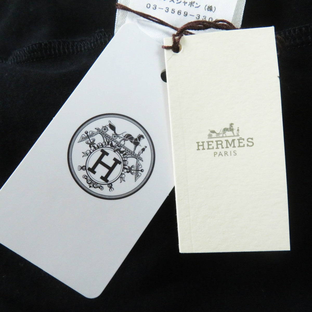 HERMES Short sleeve T-shirt cotton black 44