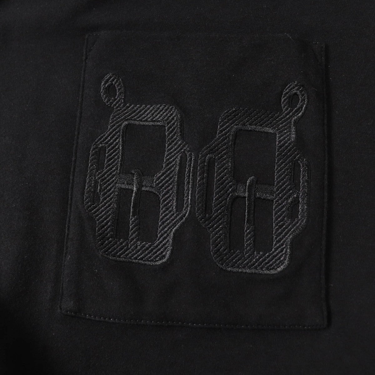 HERMES Short sleeve T-shirt cotton black 44