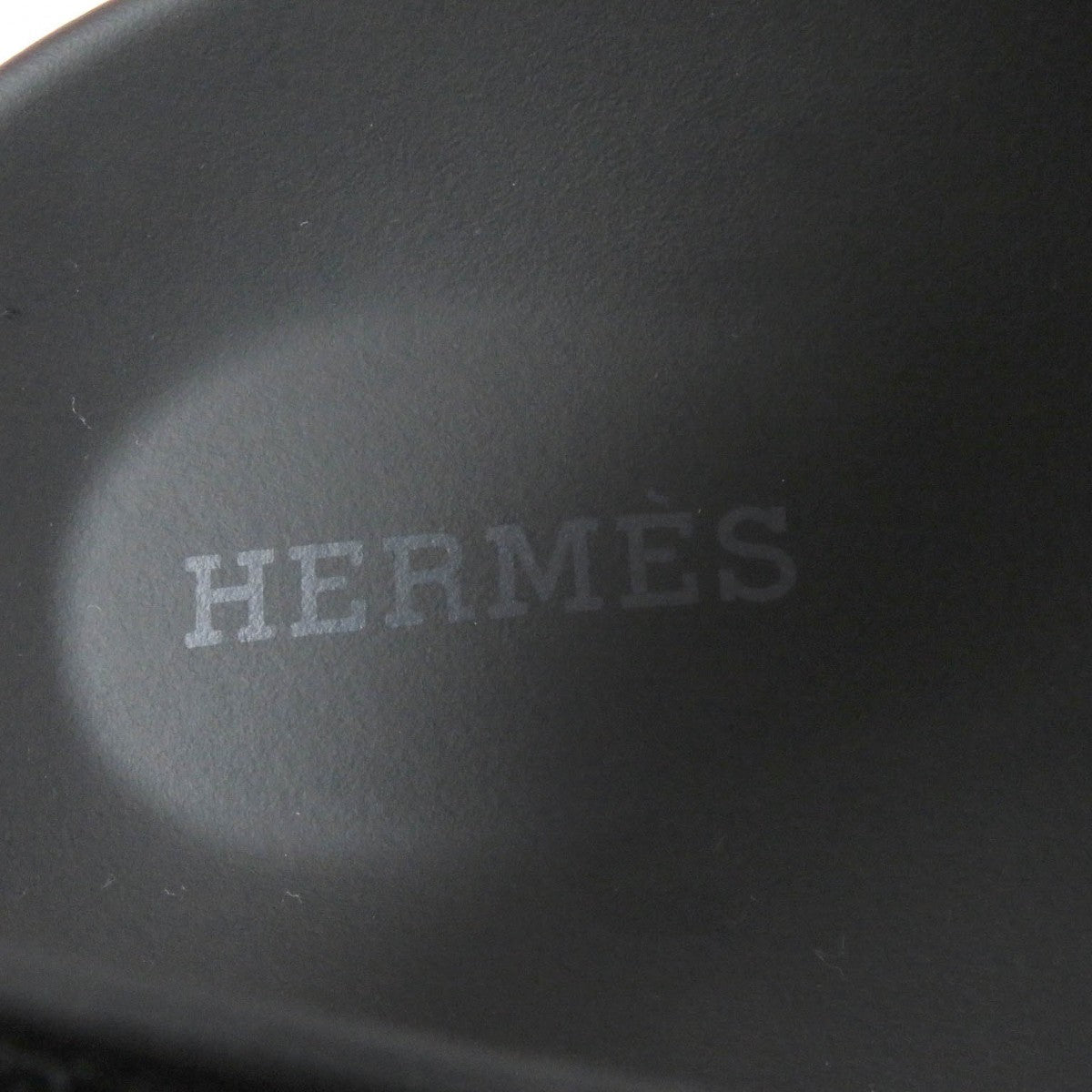 HERMES Sandals leather black Electric 44