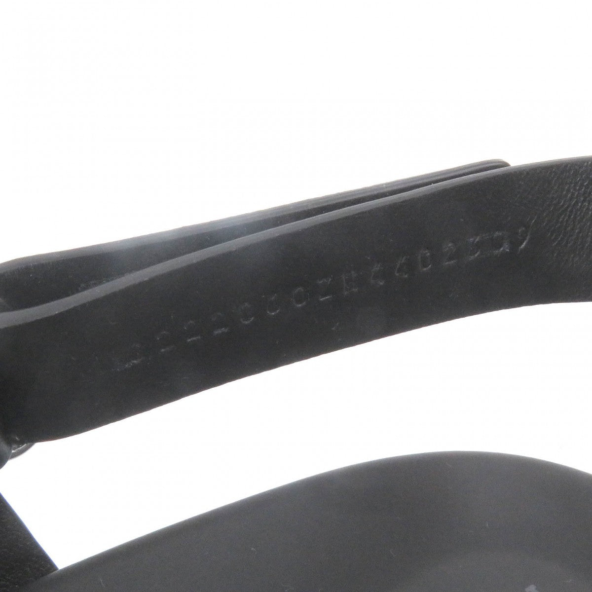 HERMES Sandals leather black Electric 44