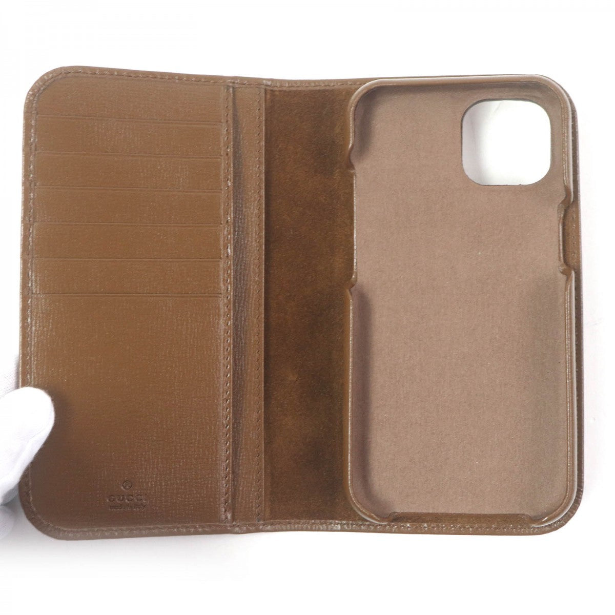GUCCI iPhone case 760184 GG Supreme Brown