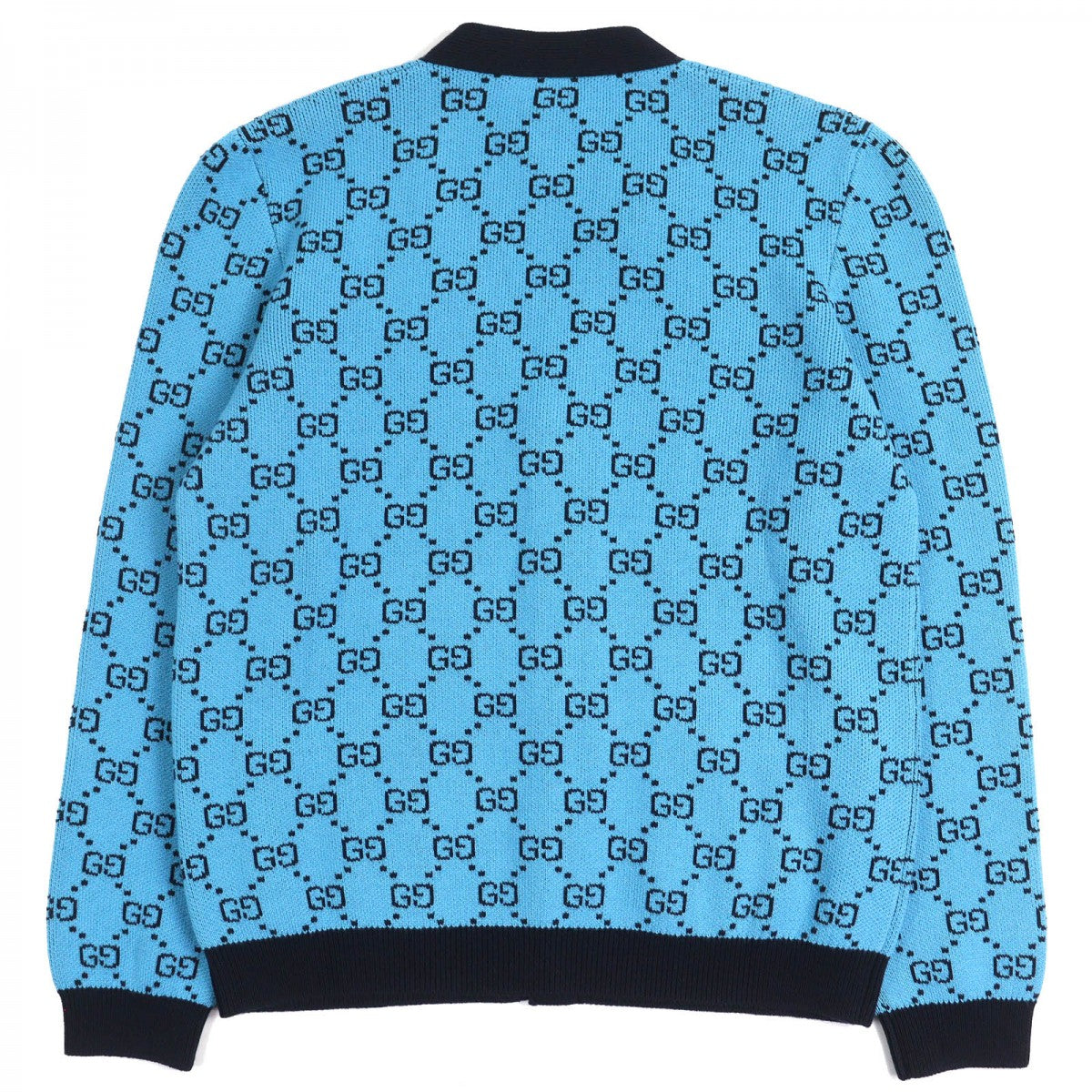 GUCCI cardigan 661156 wool blue-black L