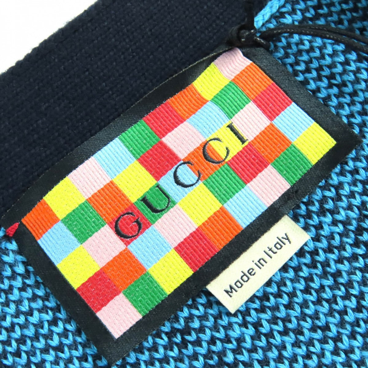 GUCCI cardigan 661156 wool blue-black L