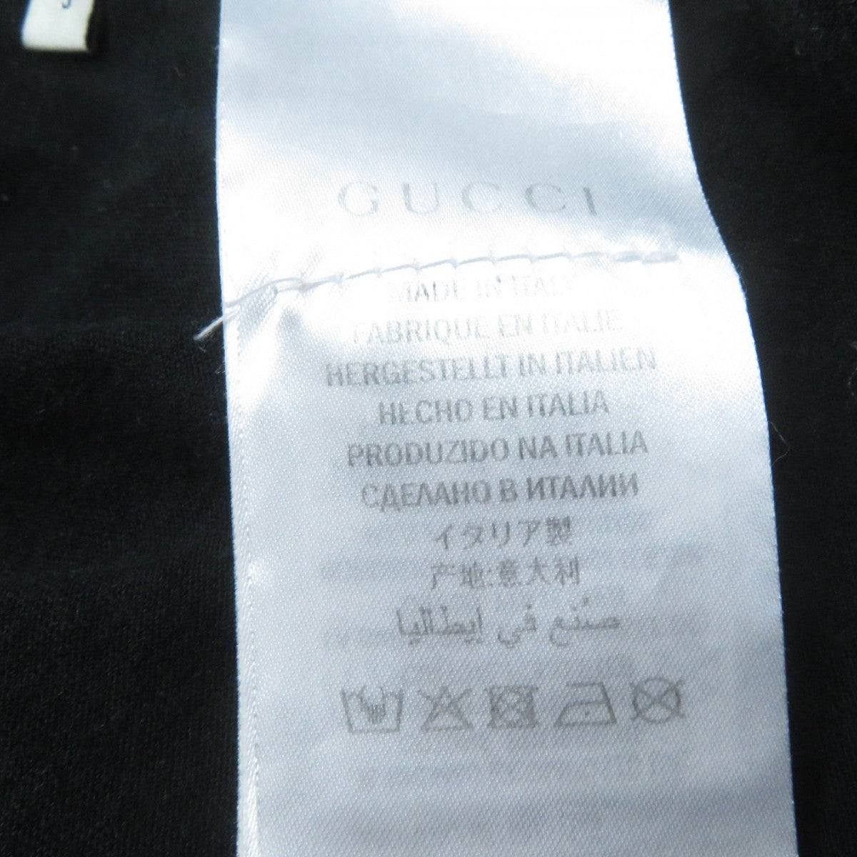 GUCCI Short sleeve T-shirt 457936 cotton black Floral Embroidery Tee S