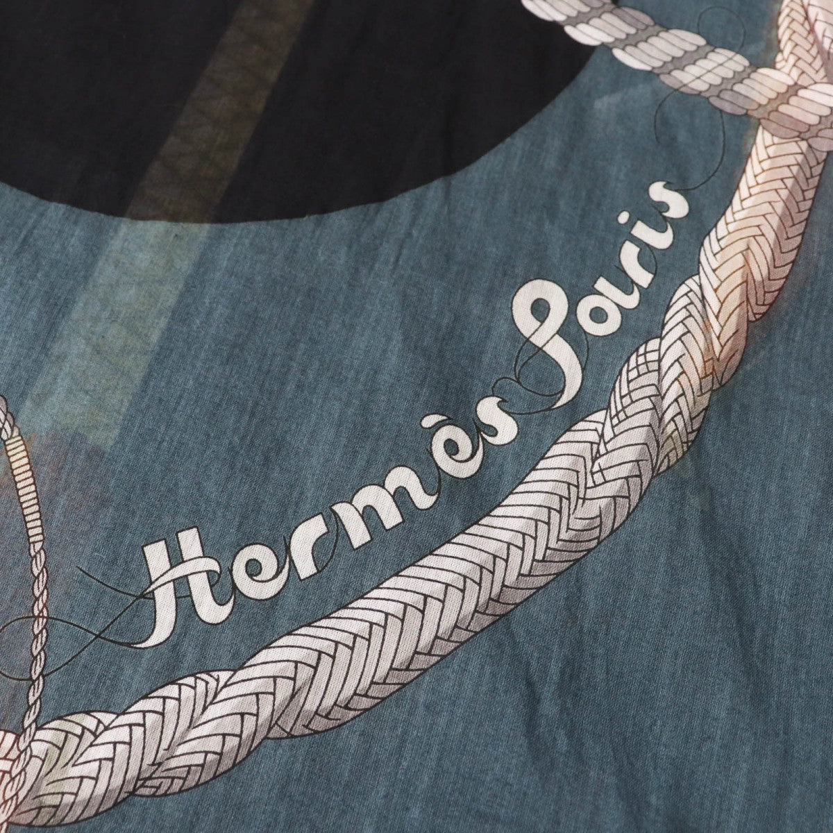 HERMES poncho cotton Green Black type clic clac click crack 34