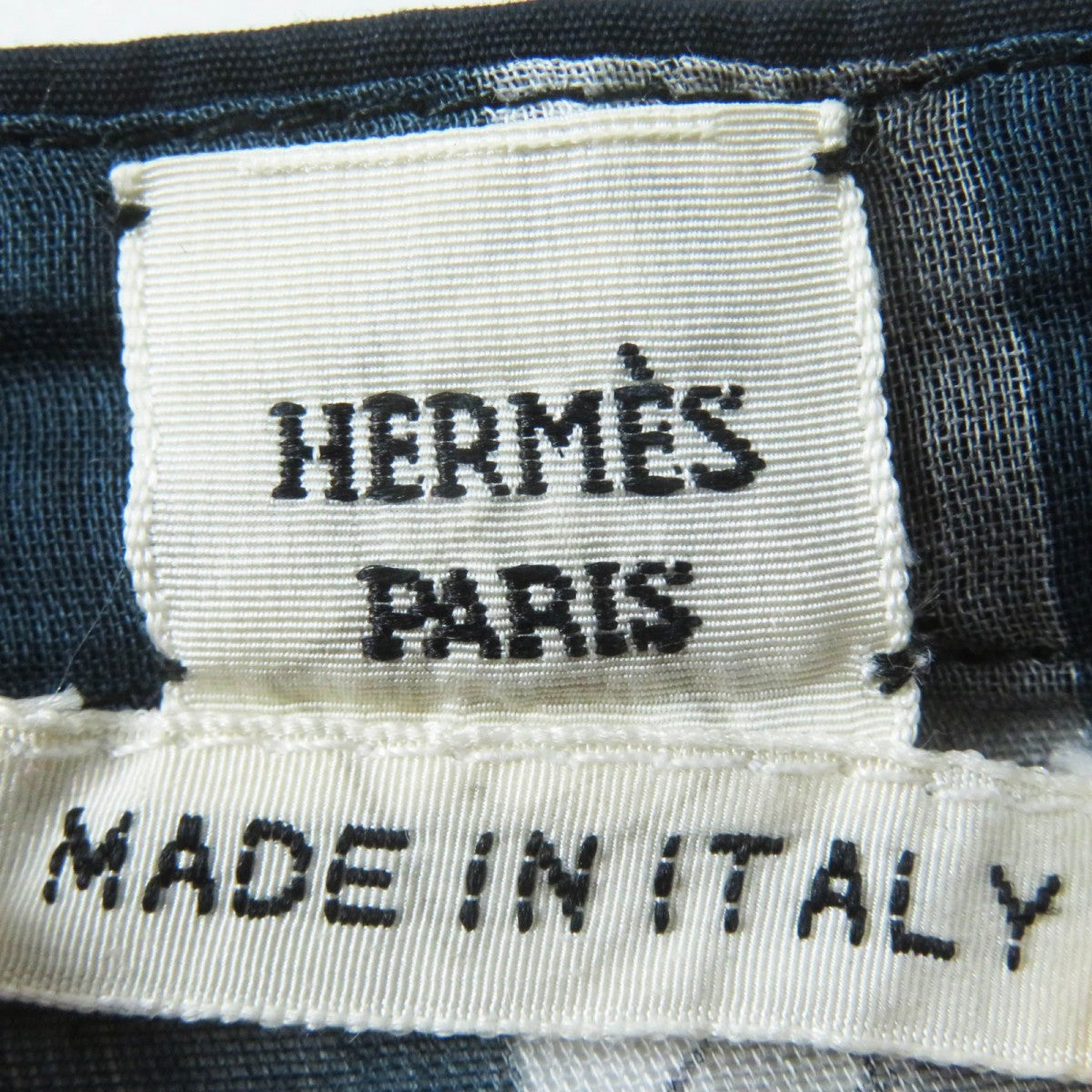 HERMES poncho cotton Green Black type clic clac click crack 34