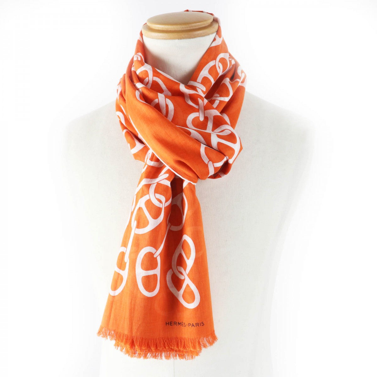 HERMES Stall cotton Orange Boite Naoussa Megaro