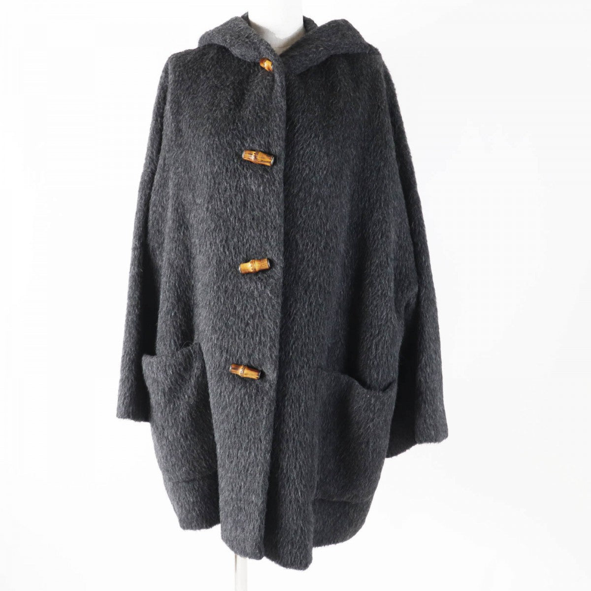 GUCCI coat alpaca Charcoal gray 40