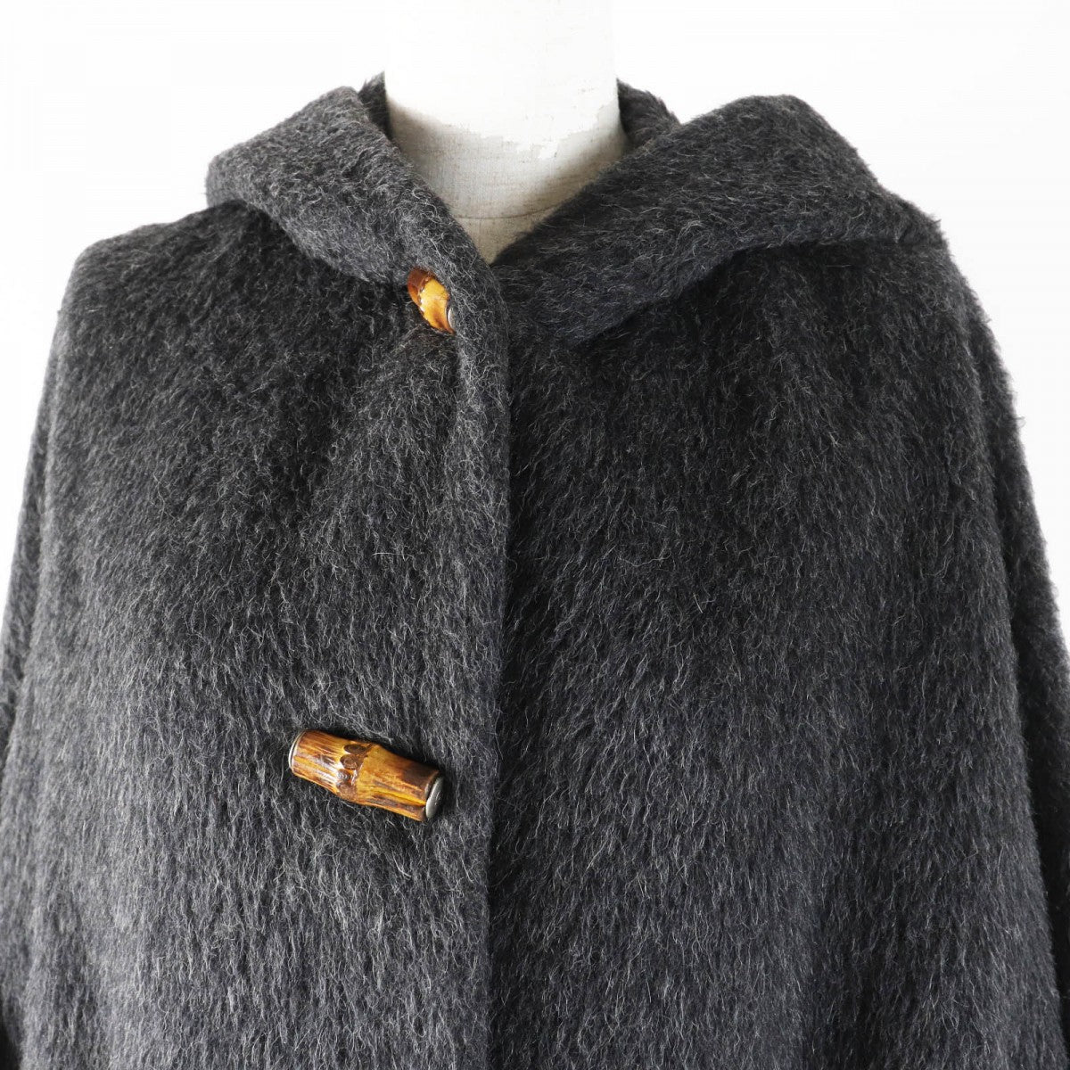 GUCCI coat alpaca Charcoal gray 40
