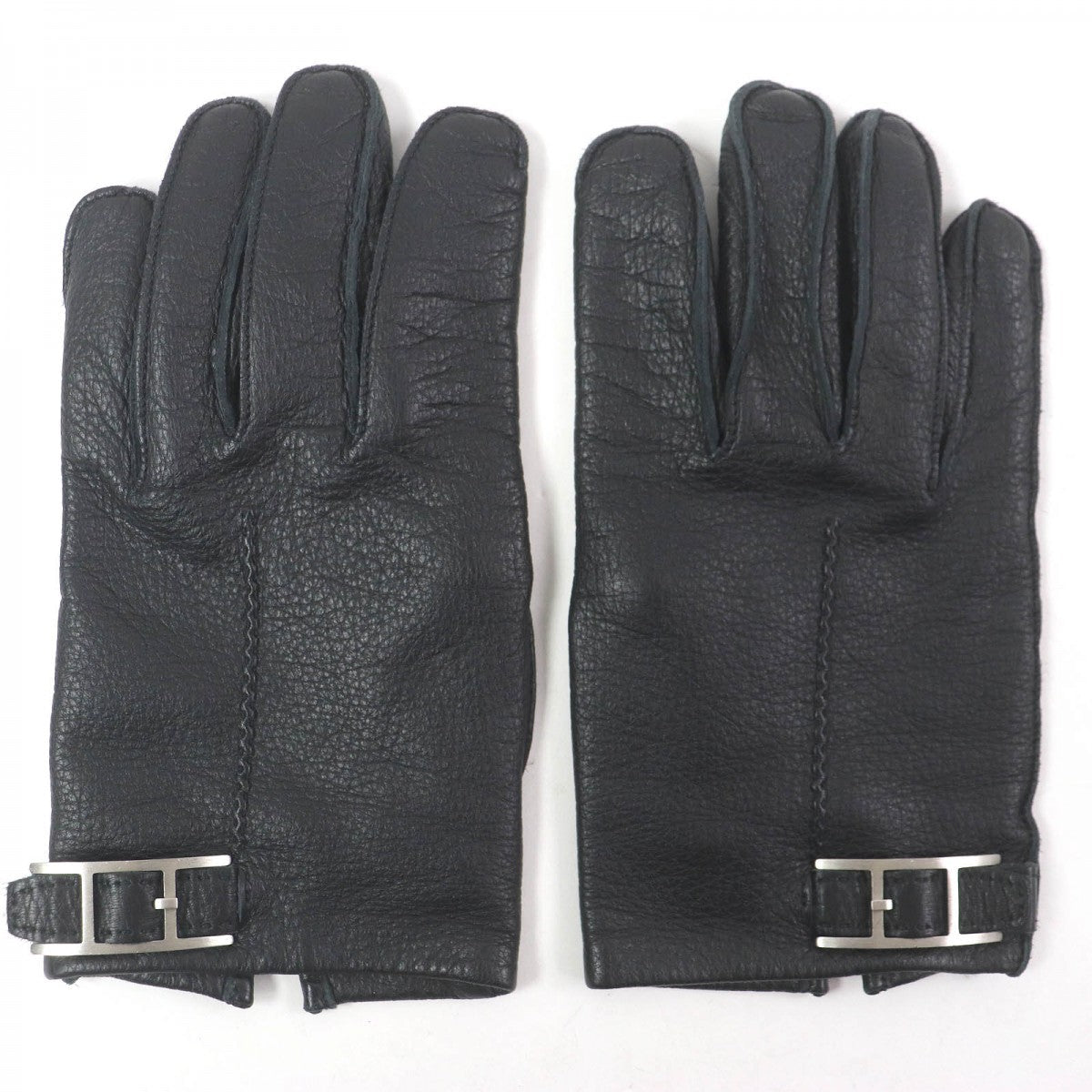 HERMES gloves Dearskin black 8
