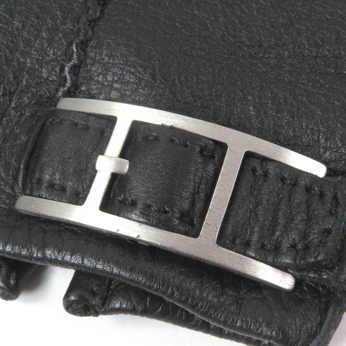 HERMES gloves Dearskin black 8