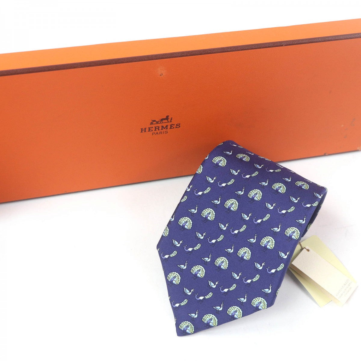HERMES tie silk Marin