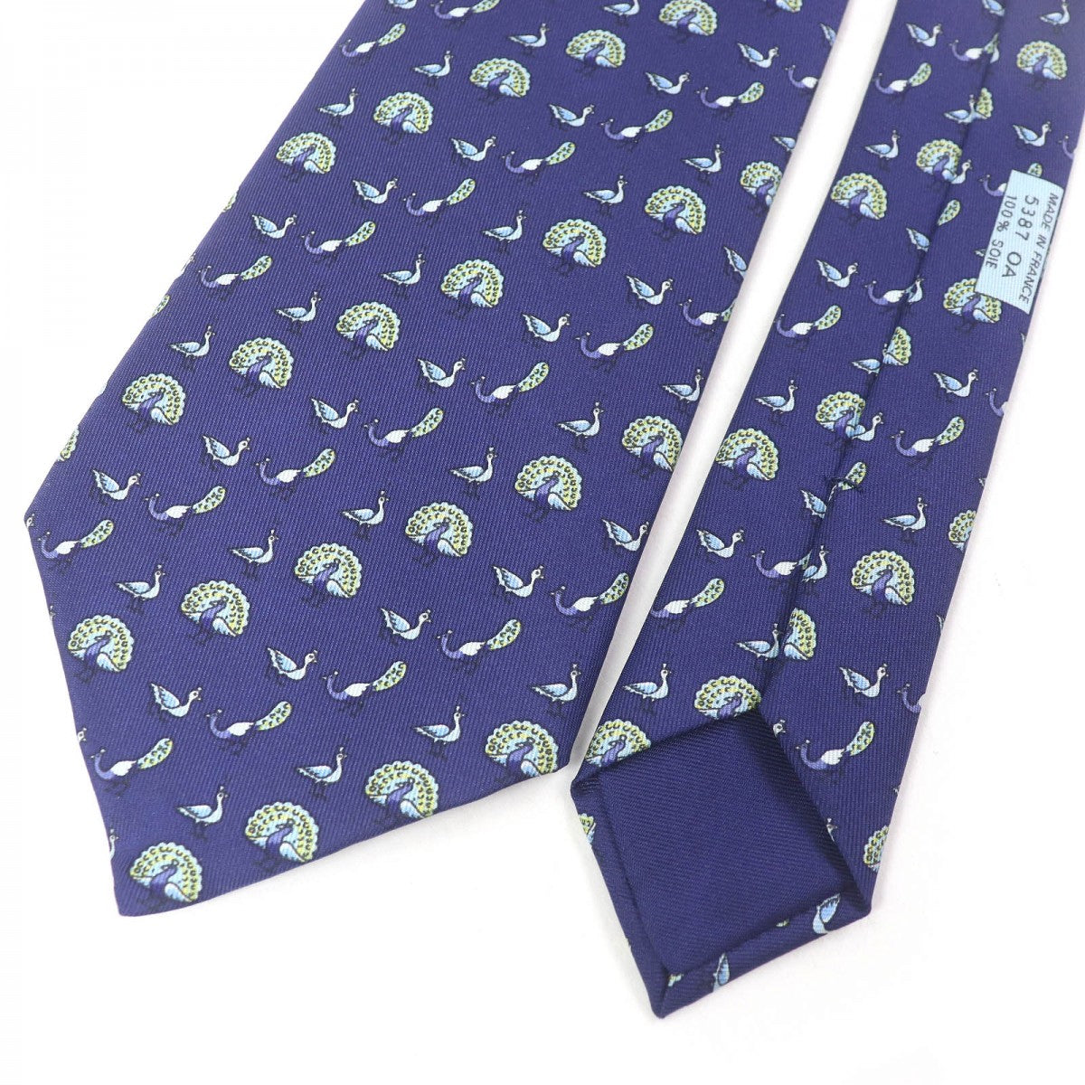 HERMES tie silk Marin