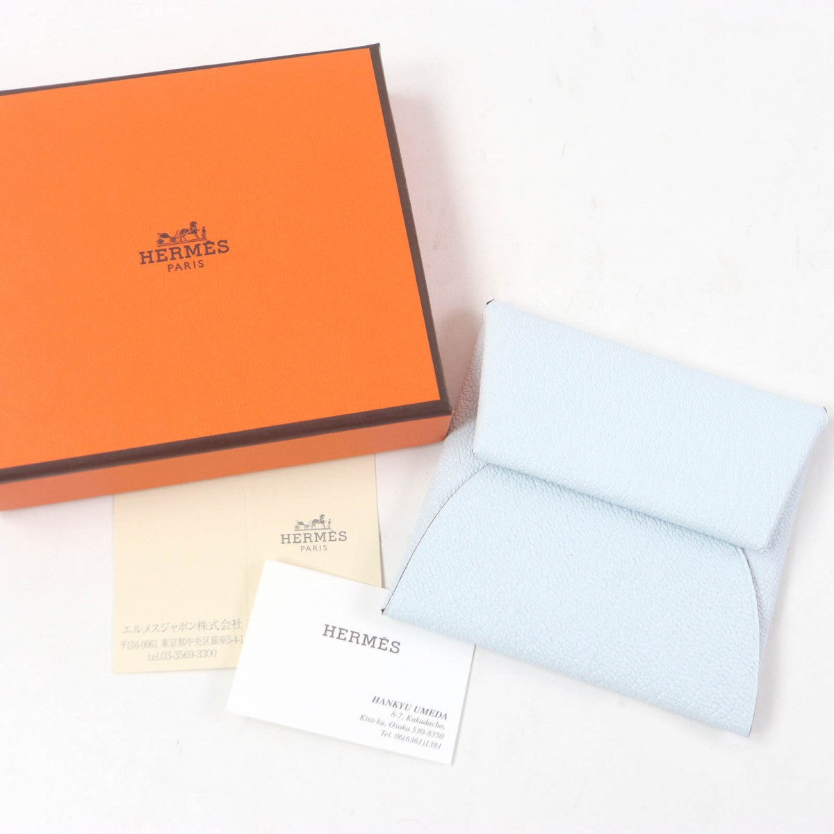 HERMES Coin case Epsom white Bastia