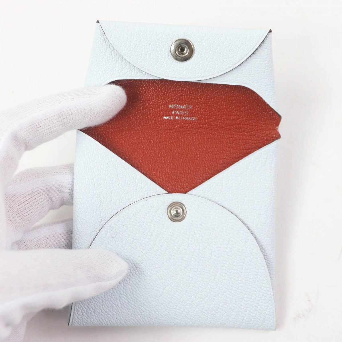 HERMES Coin case Epsom white Bastia