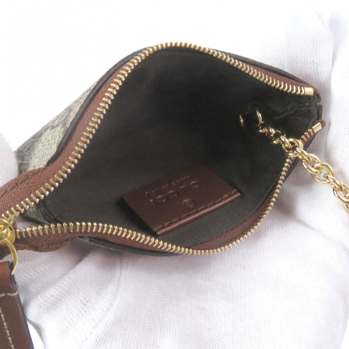 GUCCI Coin case 447964 PVC beige