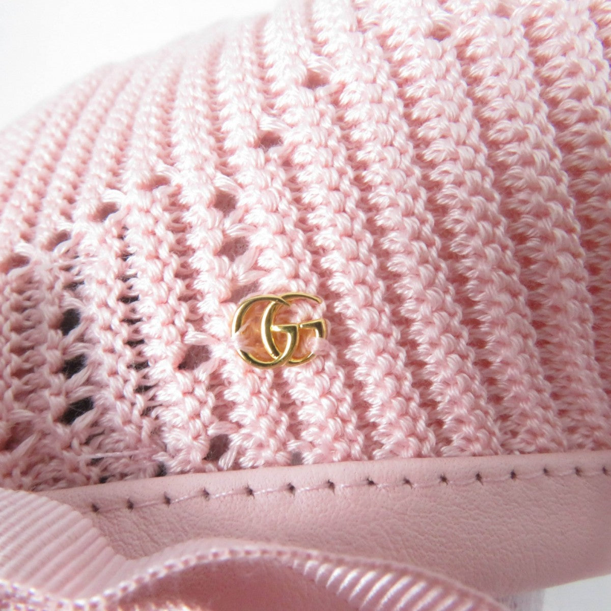 GUCCI beret 656574 cotton pink M