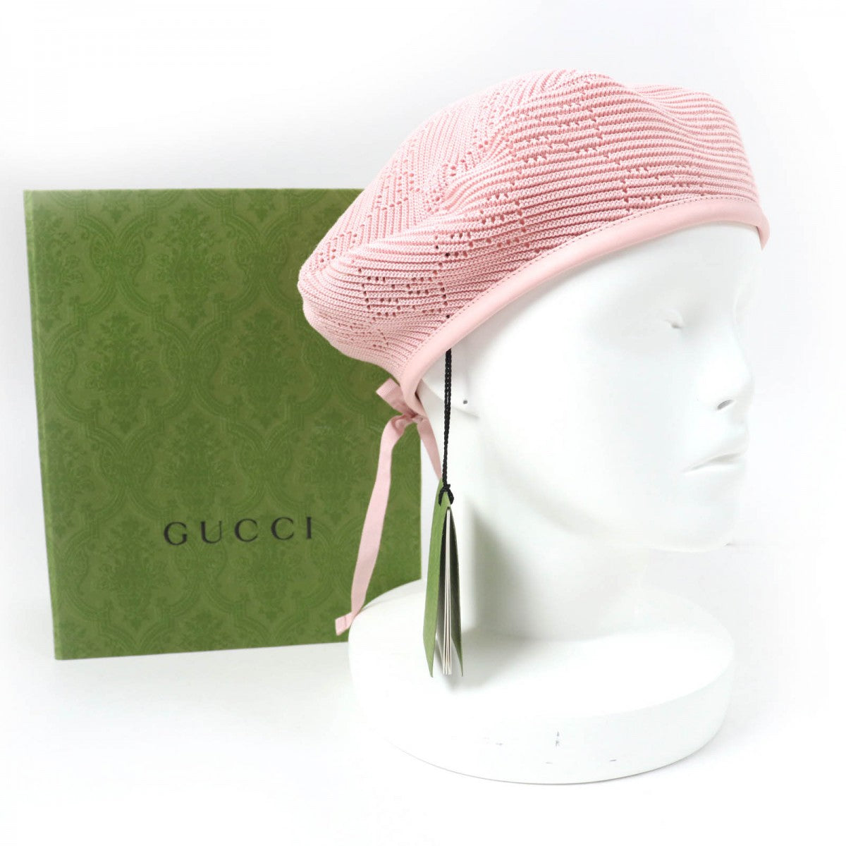 GUCCI beret 656574 cotton pink M