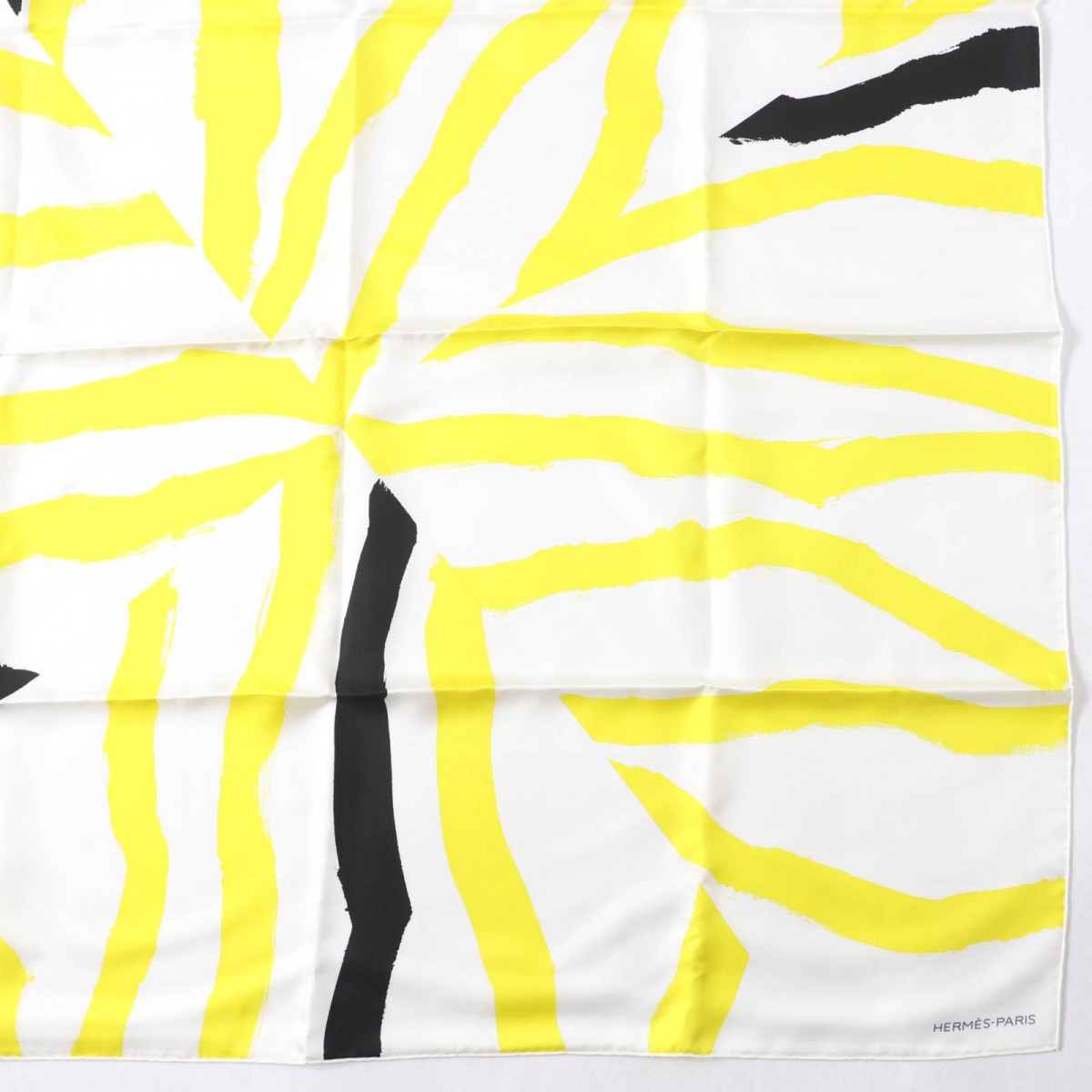 HERMES scarf silk Yellow type Carre90 ROSACE DE JANOS BER
