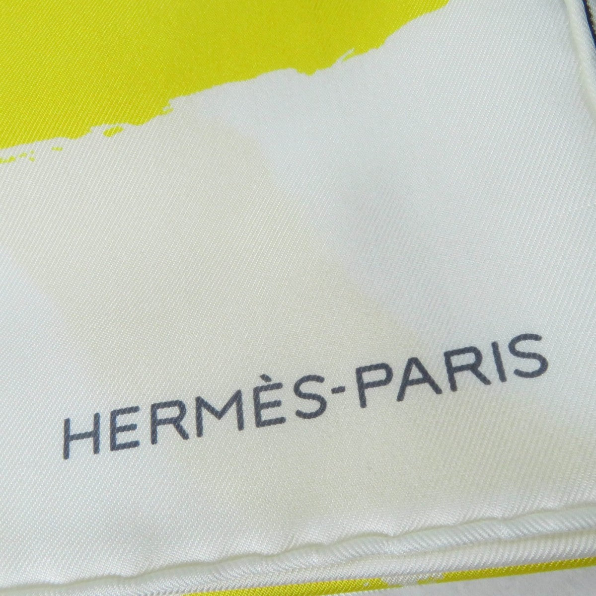 HERMES scarf silk Yellow type Carre90 ROSACE DE JANOS BER