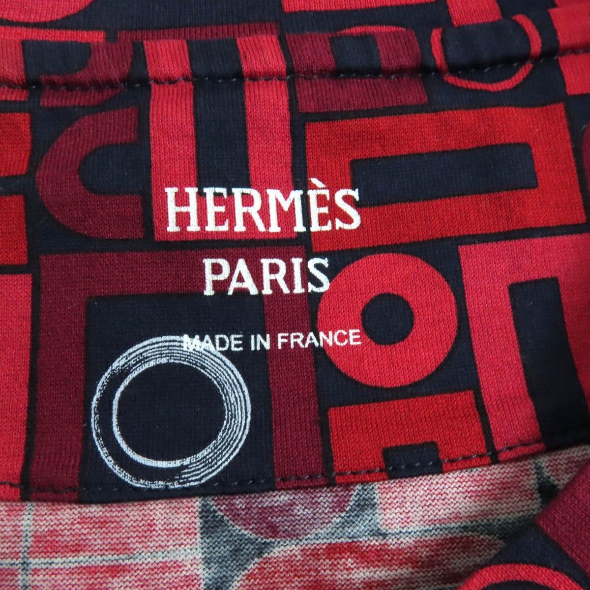 HERMES Short sleeve T-shirt cotton Red navy 34