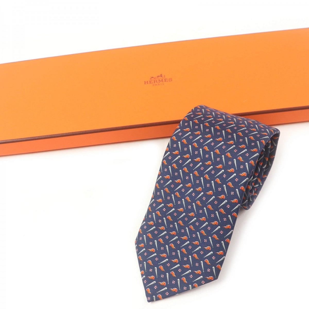 HERMES tie 605942T silk multicolor