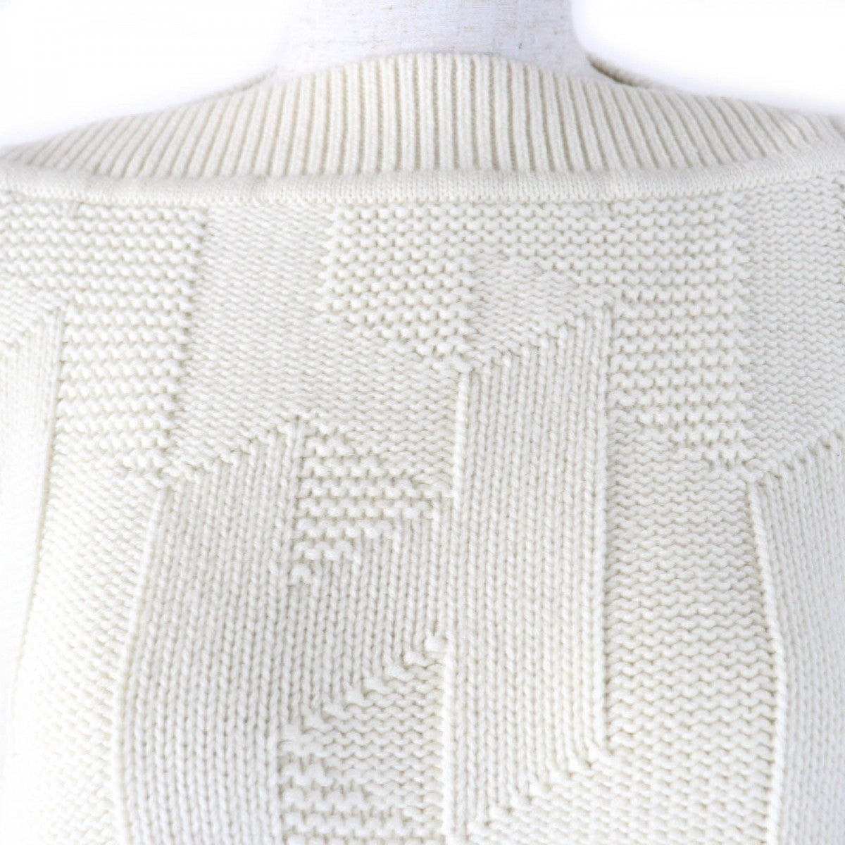 HERMES poncho wool Ivory 34