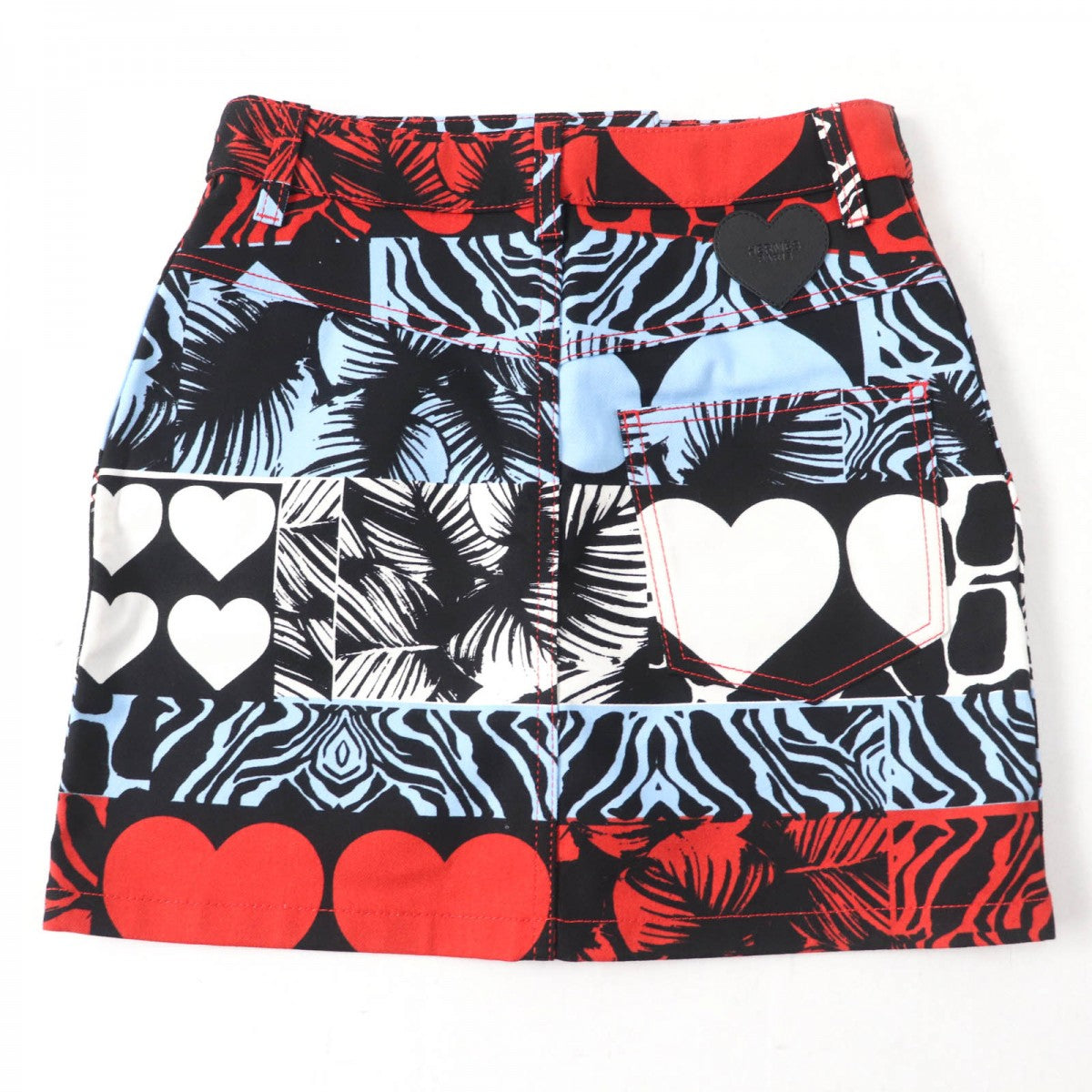 HERMES Mini skirt cotton multicolor 34