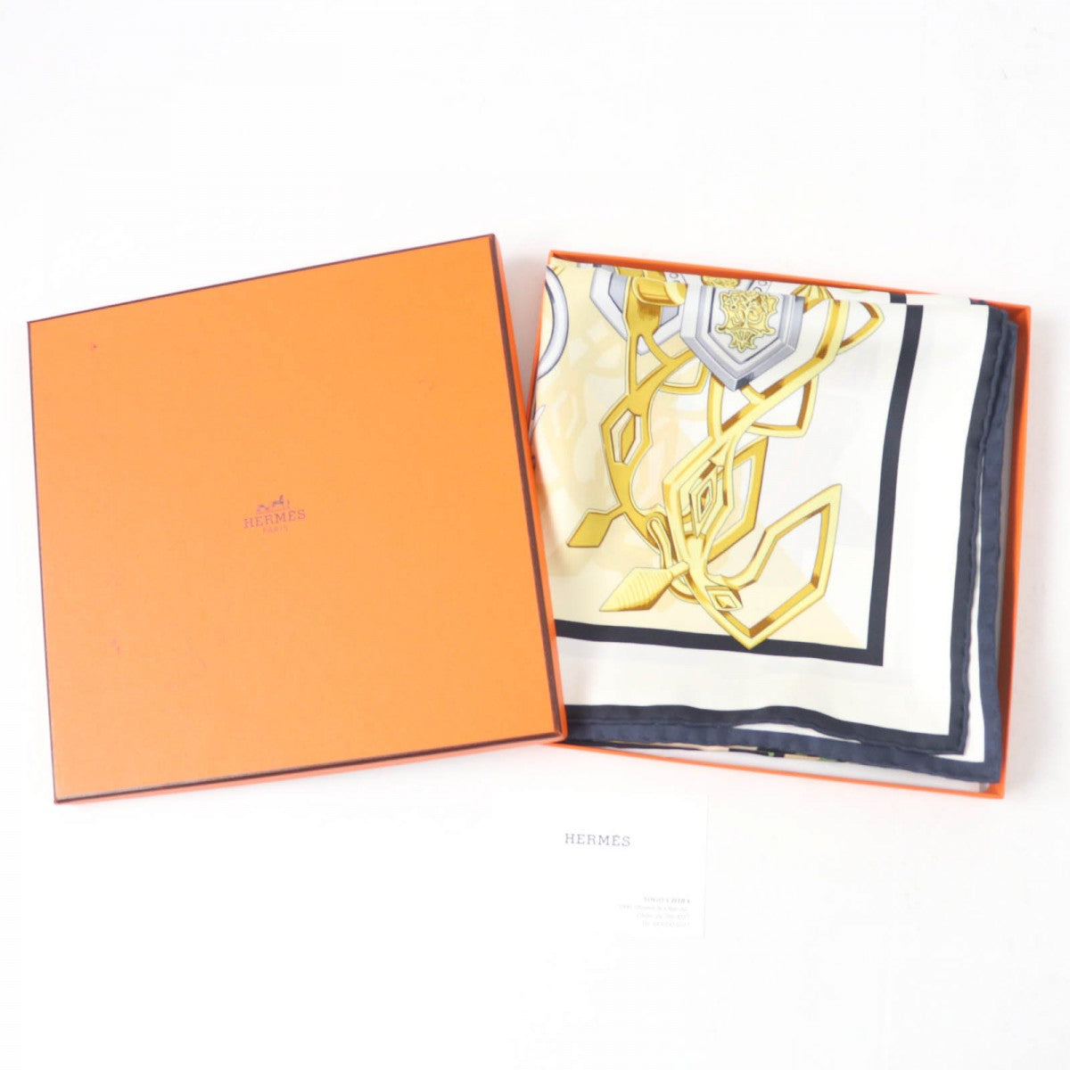 HERMES scarf silk multicolor Carre90 Brides et Destin