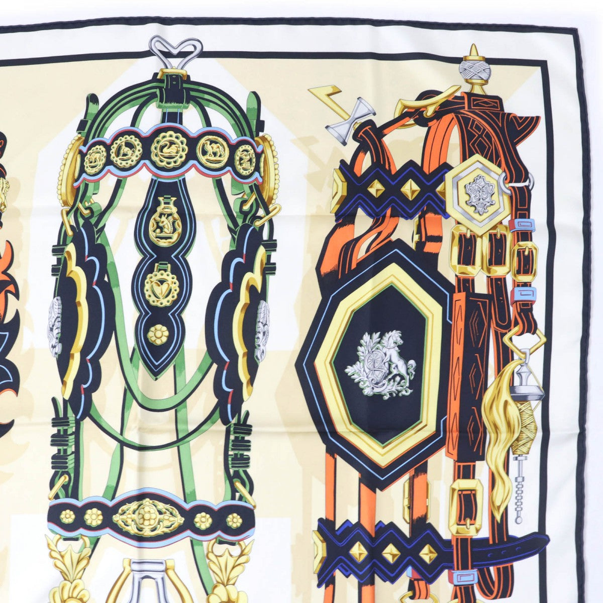 HERMES scarf silk multicolor Carre90 Brides et Destin