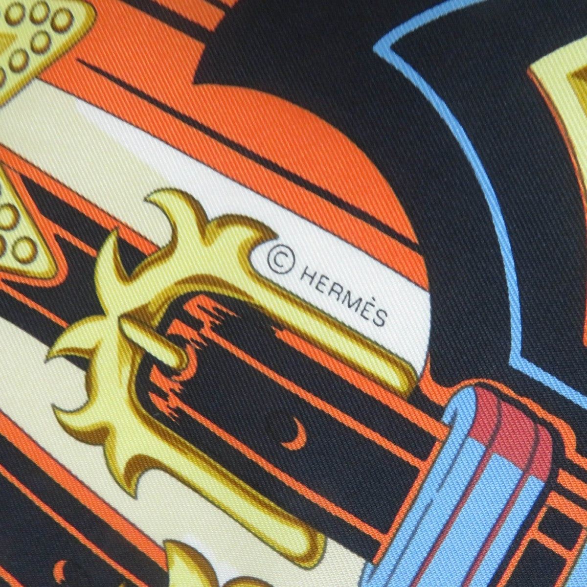 HERMES scarf silk multicolor Carre90 Brides et Destin