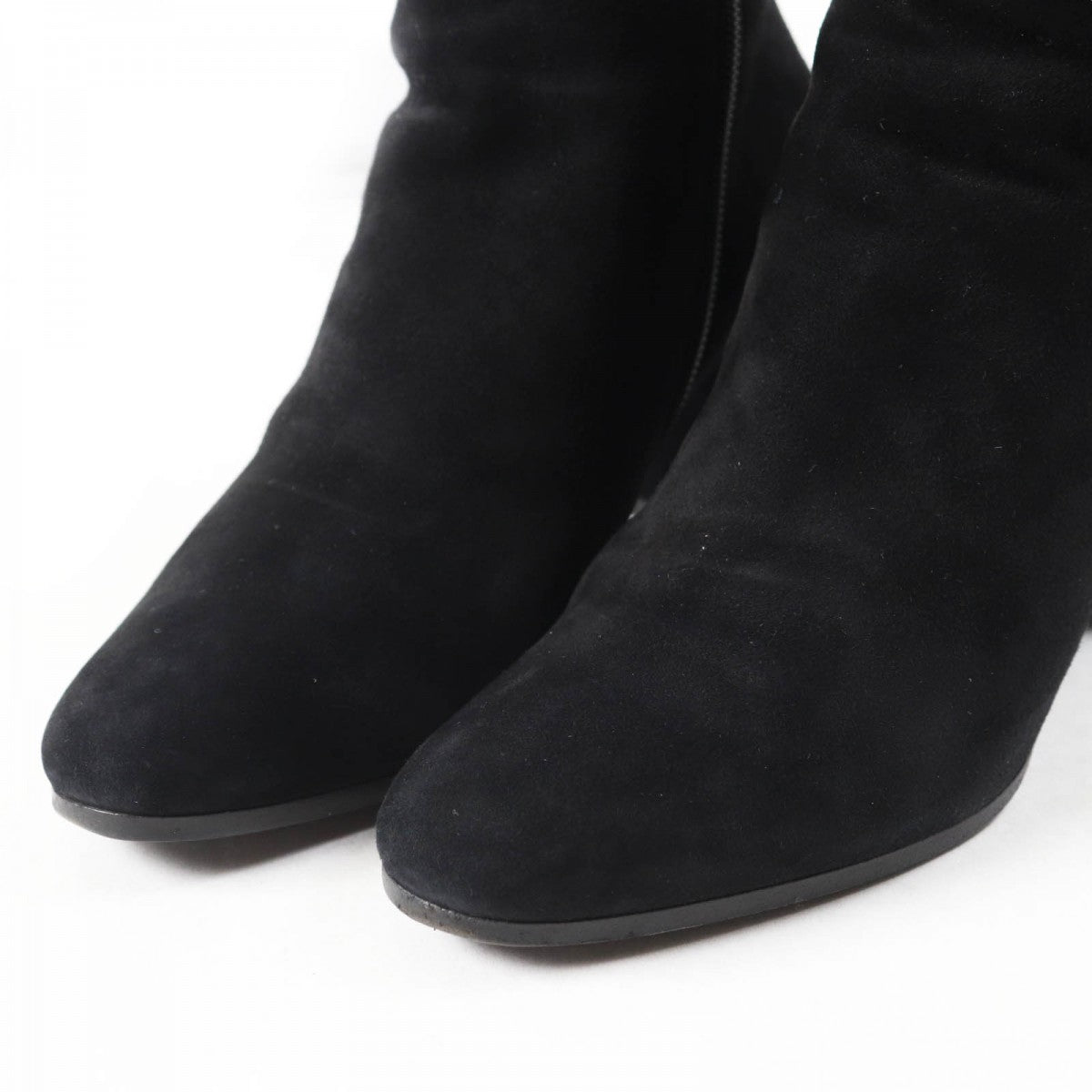 HERMES short boots Suede leather black Saint Germain 38.5
