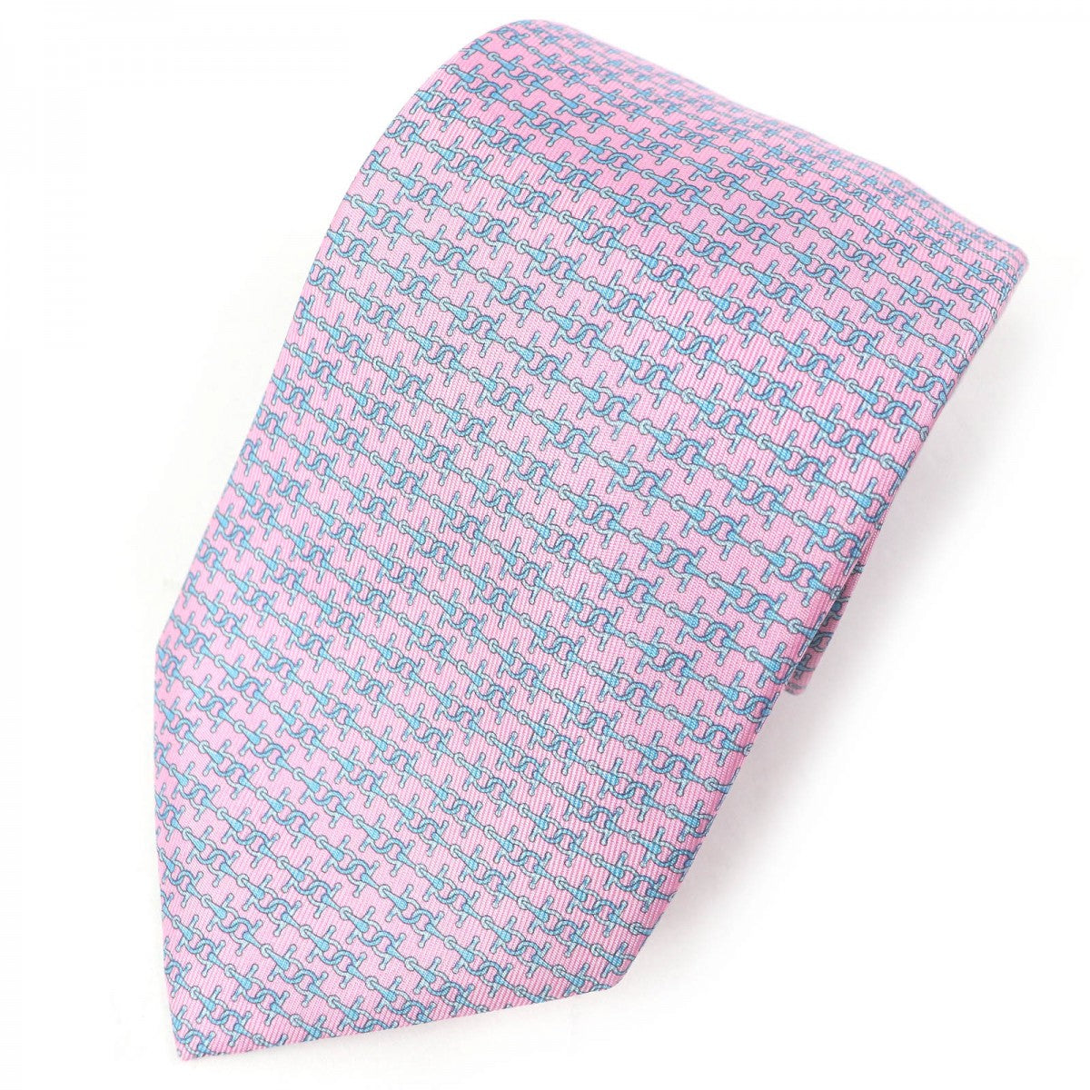 HERMES tie 6246MA silk pink