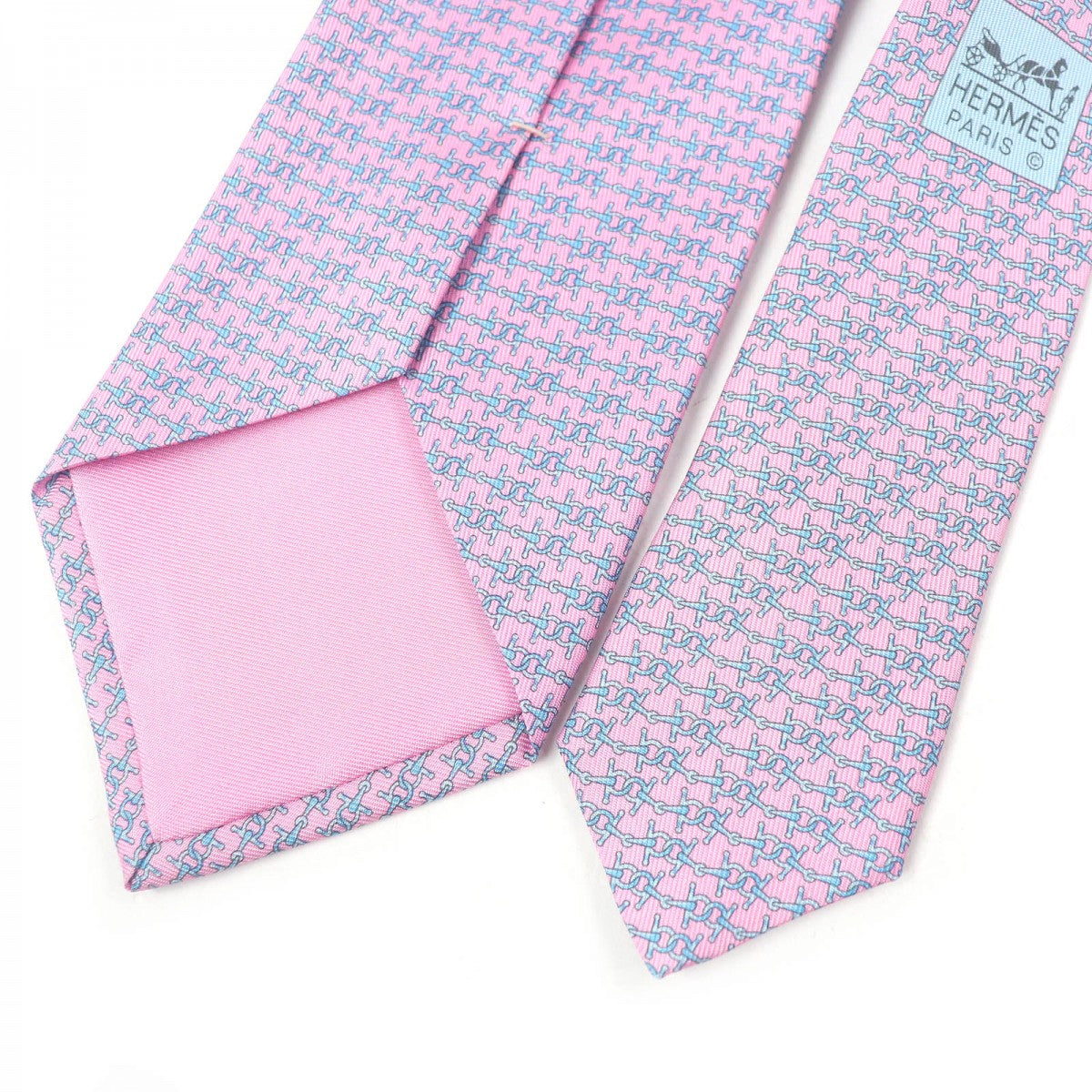 HERMES tie 6246MA silk pink